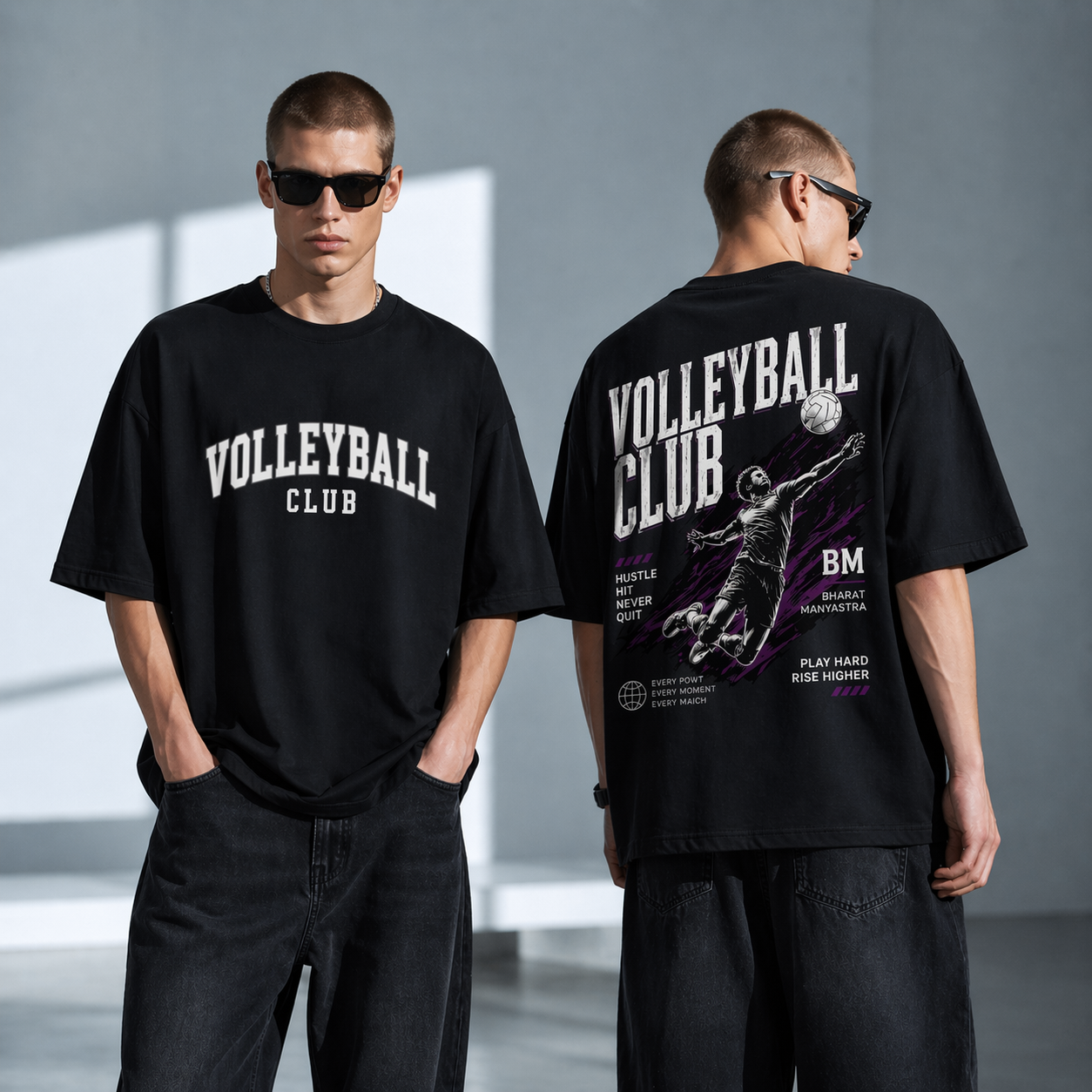 Volleyball Club Oversized Graphic T-Shirt – Premium Streetwear Tee