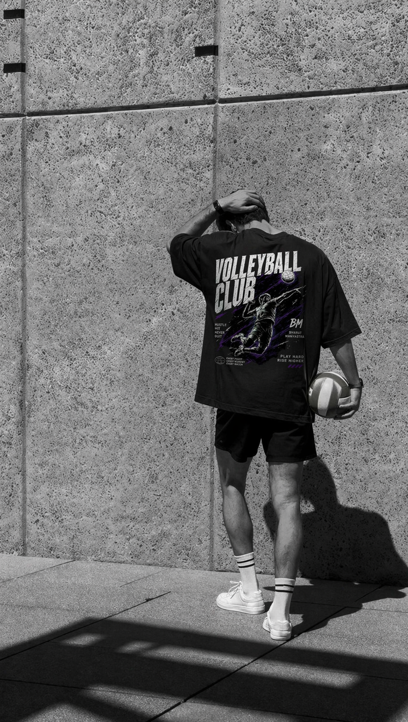 Volleyball Club Oversized Graphic T-Shirt – Premium Streetwear Tee