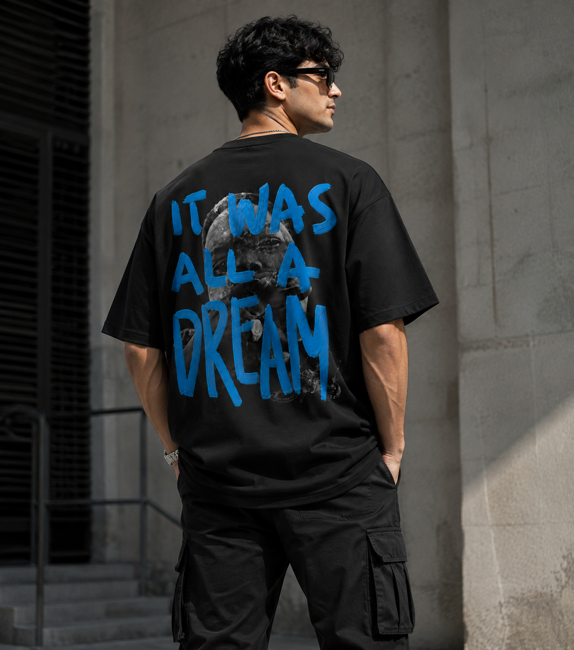 IT WAS ALL A DREAM – 240 GSM Oversized Graphic T-Shirt