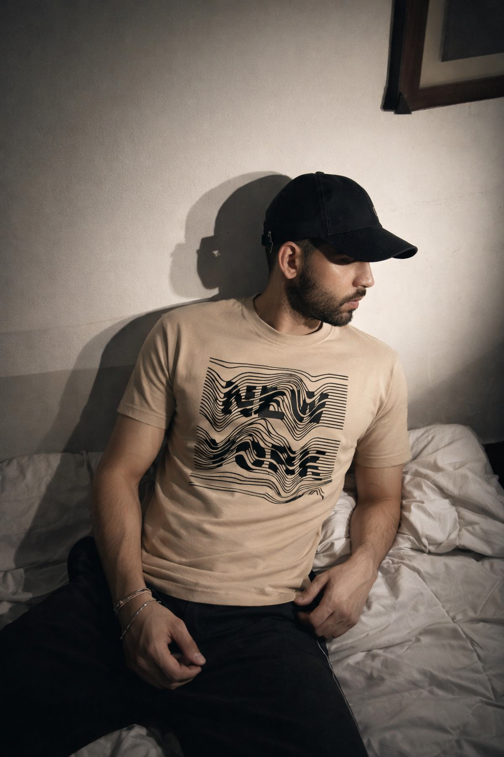 New York Wave Peach Cotton T-Shirt – Unisex Regular Fit