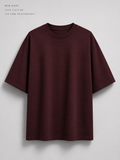Maroon Oversized T-Shirt for Men & Women | 100% Cotton | 240 GSM Premium Heavyweight