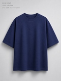 Royal Blue Oversized T-Shirt for Men & Women | 100% Cotton | 240 GSM Premium Heavyweight