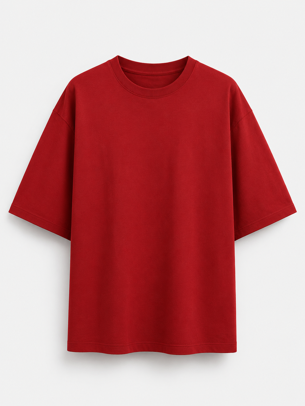 Red Oversized T-Shirt for Men & Women | 100% Cotton | 240 GSM Premium Heavyweight