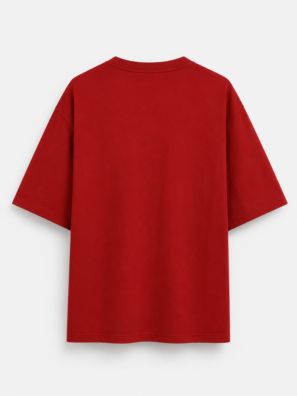 Red Oversized T-Shirt for Men & Women | 100% Cotton | 240 GSM Premium Heavyweight
