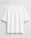 White Oversized T-Shirt for Men & Women | 100% Cotton | 240 GSM Premium Heavyweight