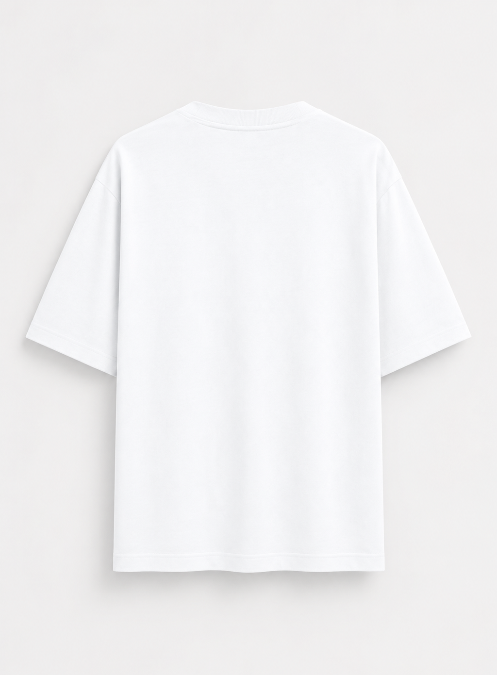 White Oversized T-Shirt for Men & Women | 100% Cotton | 240 GSM Premium Heavyweight