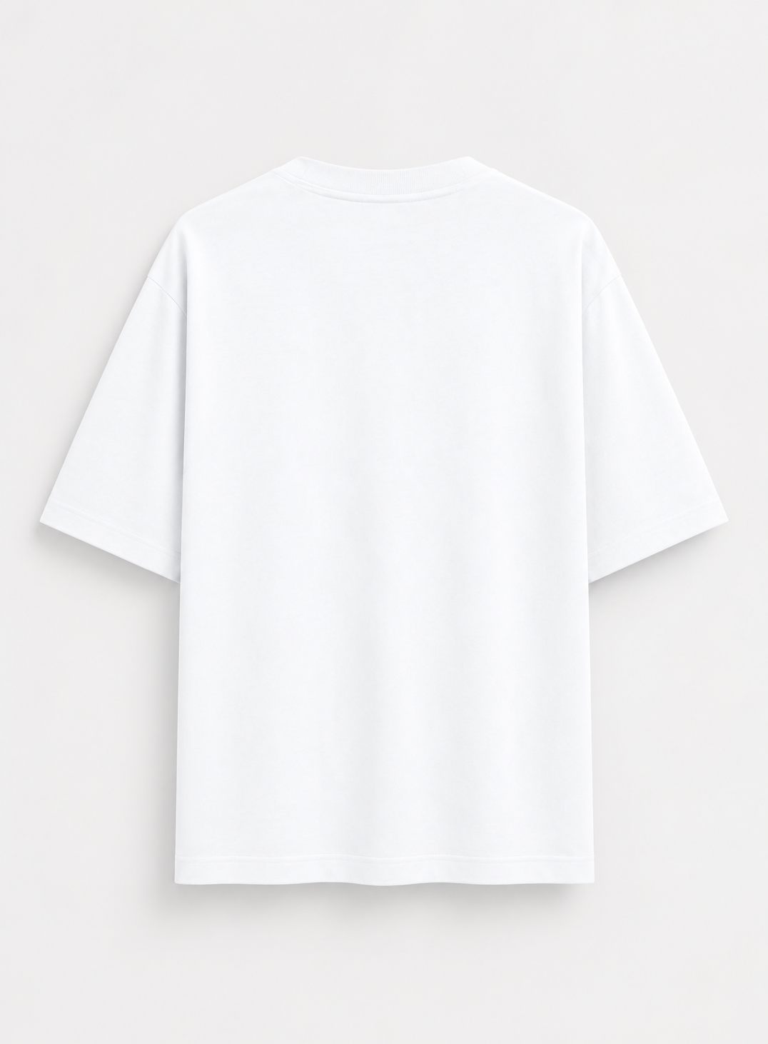 White Oversized T-Shirt for Men & Women | 100% Cotton | 240 GSM Premium Heavyweight