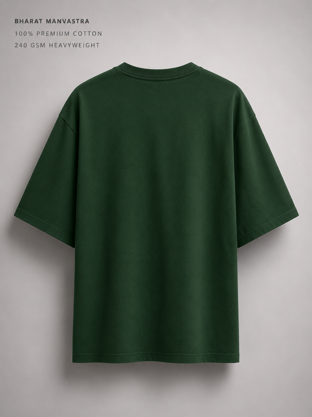 Bottle Green Oversized T-Shirt for Men & Women | 100% Cotton | 240 GSM Premium Heavyweight
