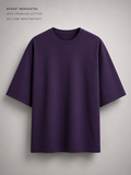 Purple Oversized T-Shirt for Men & Women | 100% Cotton | 240 GSM Premium Heavyweight