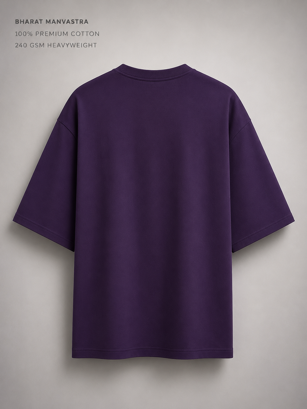 Purple Oversized T-Shirt for Men & Women | 100% Cotton | 240 GSM Premium Heavyweight