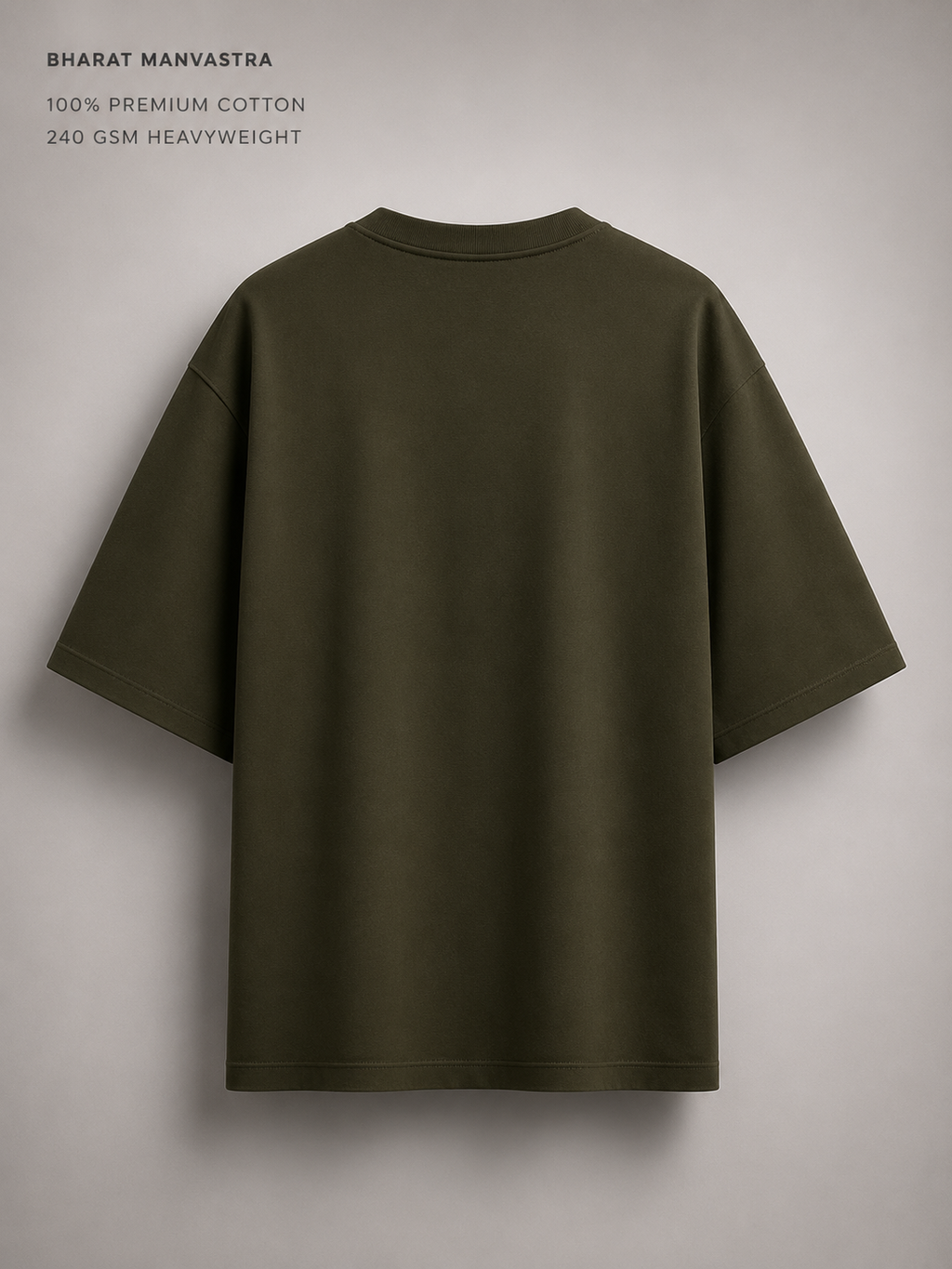 Olive Green Oversized T-Shirt for Men & Women | 100% Cotton | 240 GSM Premium Heavyweight