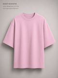 Light Baby Pink Oversized T-Shirt for Men & Women | 100% Cotton | 240 GSM Premium Heavyweight