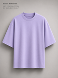Lavender Oversized T-Shirt for Men & Women | 100% Cotton | 240 GSM Premium Heavyweight