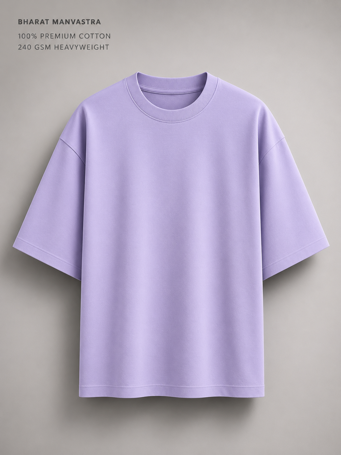 Lavender Oversized T-Shirt for Men & Women | 100% Cotton | 240 GSM Premium Heavyweight