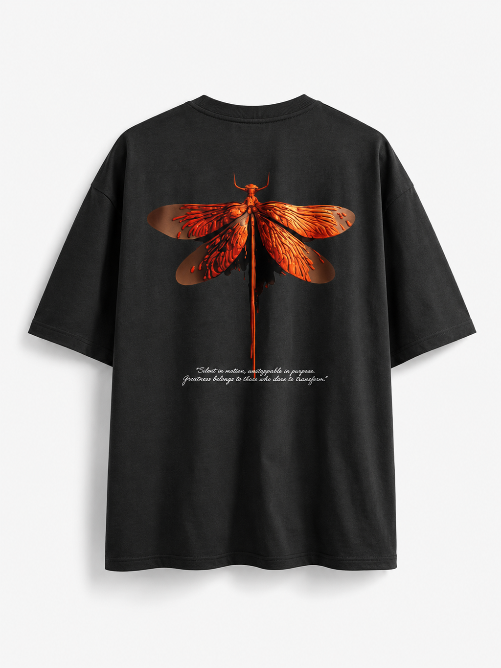 Dragonfly Graphic T-Shirt – Black | 240 GSM Unisex Heavyweight Cotton