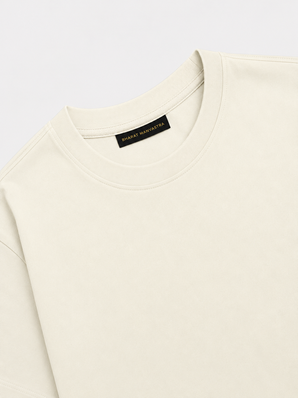 Premium 240 GSM Plain Oversized T-Shirt – Off-White | 100% Cotton