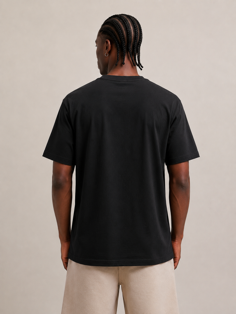 Premium 180 GSM Volleyball Graphic Oversized T-Shirt – Black | 100% Cotton