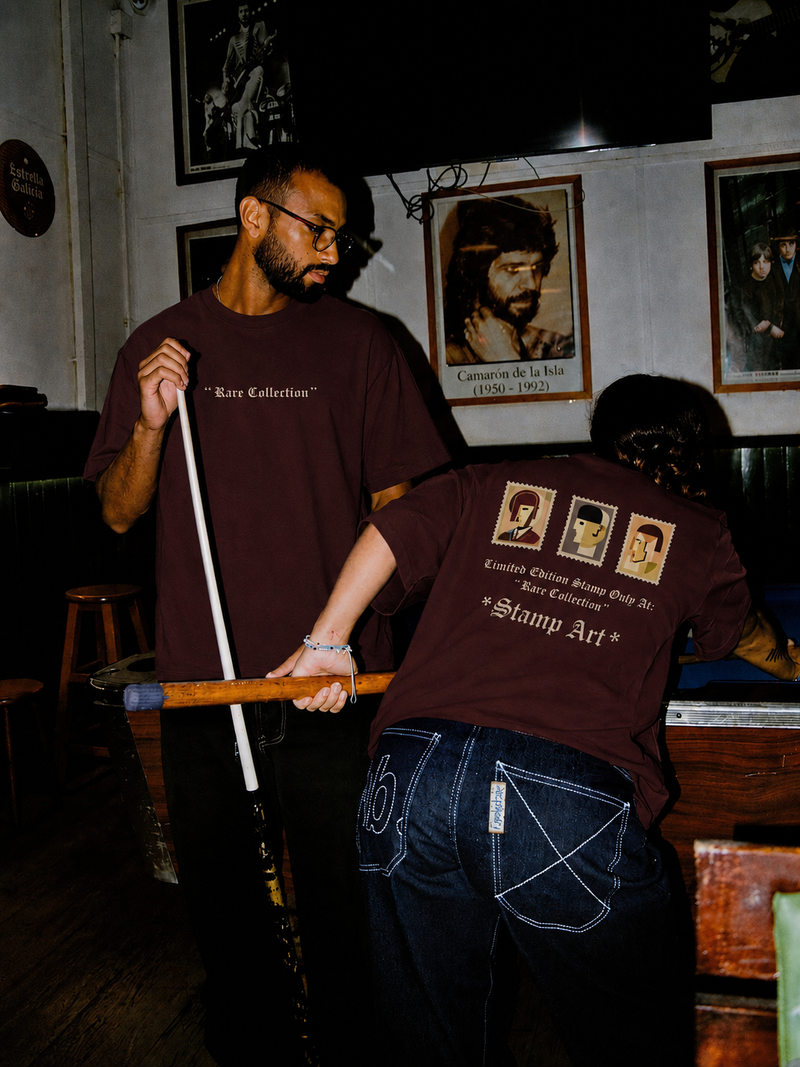 Stamp Art Oversized T-Shirt – Rare Collection
