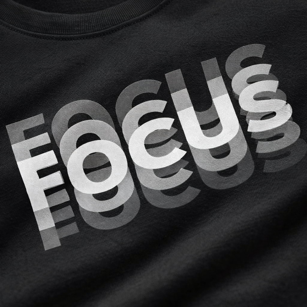 Focus Statement Black Cotton T-Shirt – Unisex Regular Fit