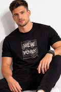 Waveform Black Graphic T-Shirt – Unisex Regular Fit