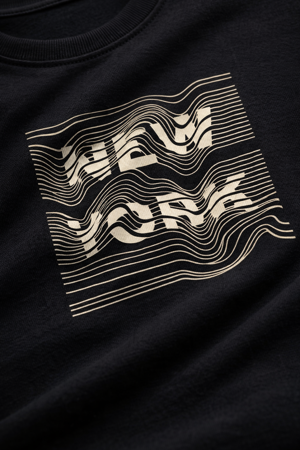Waveform Black Graphic T-Shirt – Unisex Regular Fit