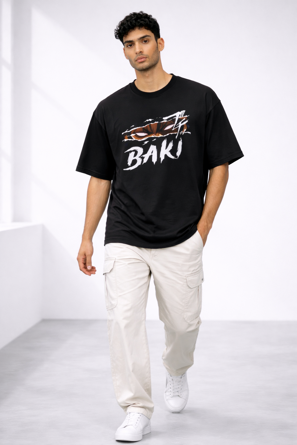Baki Rage Oversized T-Shirt – 240 GSM Heavyweight Cotton