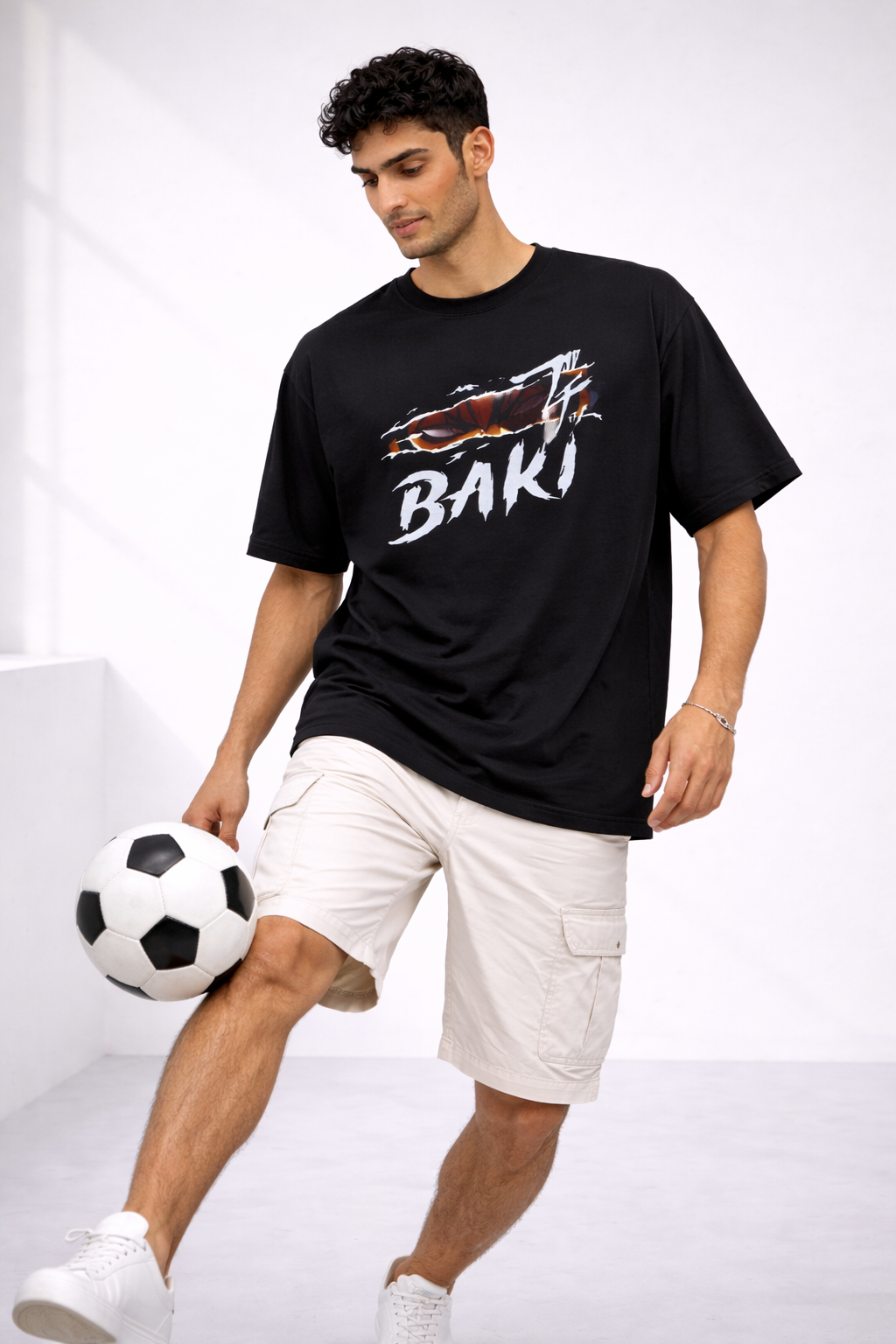 Baki Rage Oversized T-Shirt – 240 GSM Heavyweight Cotton