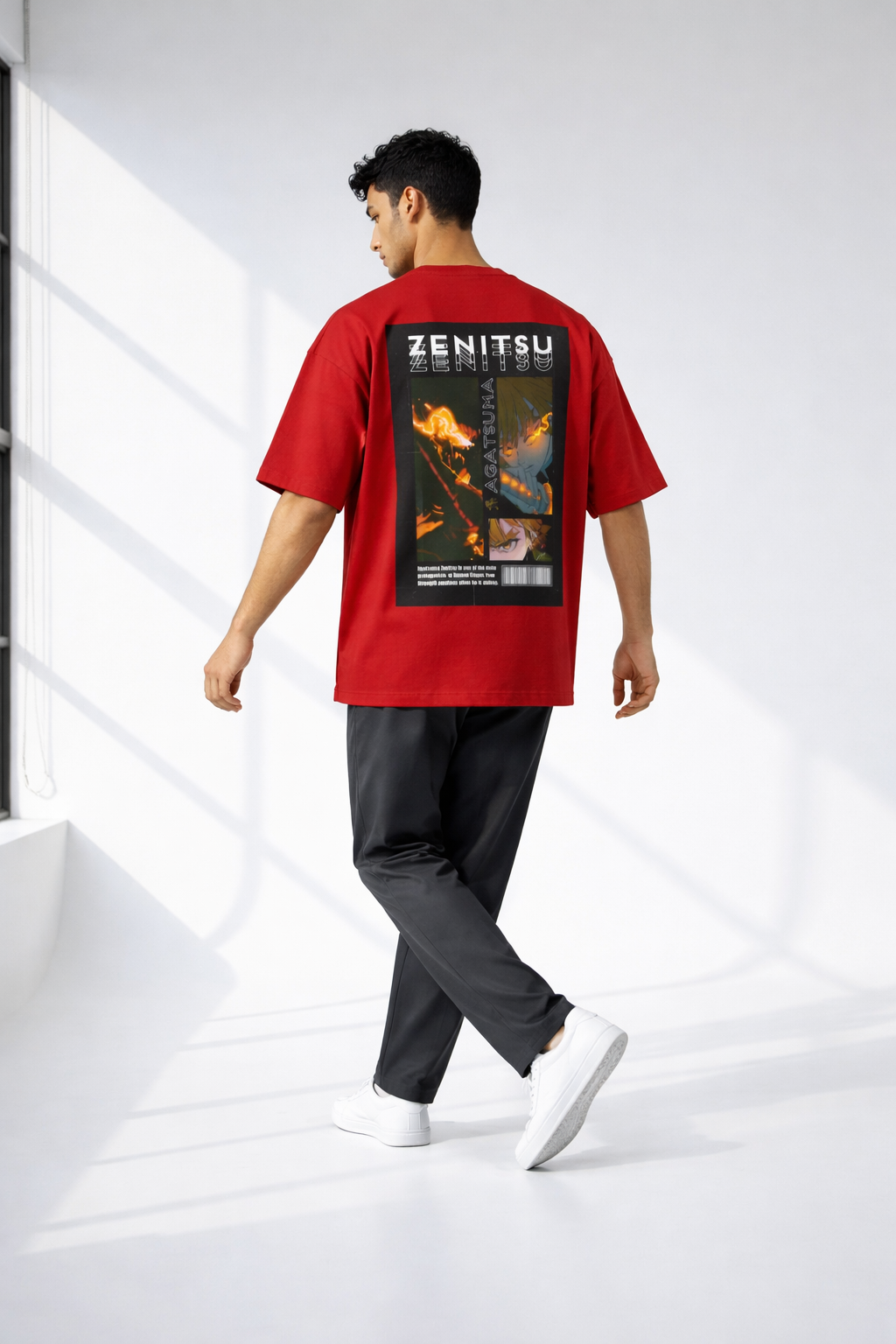 Zenitsu Thunder Oversized T-Shirt – 240 GSM Heavyweight Cotton