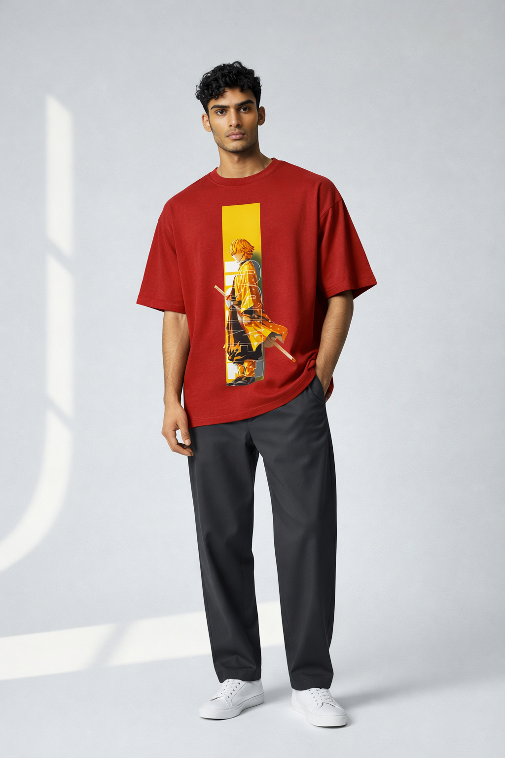 Zenitsu Thunder Oversized T-Shirt – 240 GSM Heavyweight Cotton