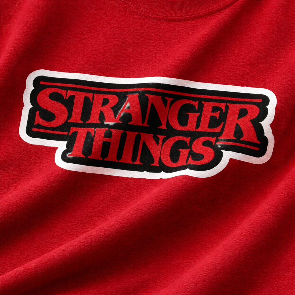 Stranger Things Iconic Logo Oversized Tee – Premium 240 GSM Cotton