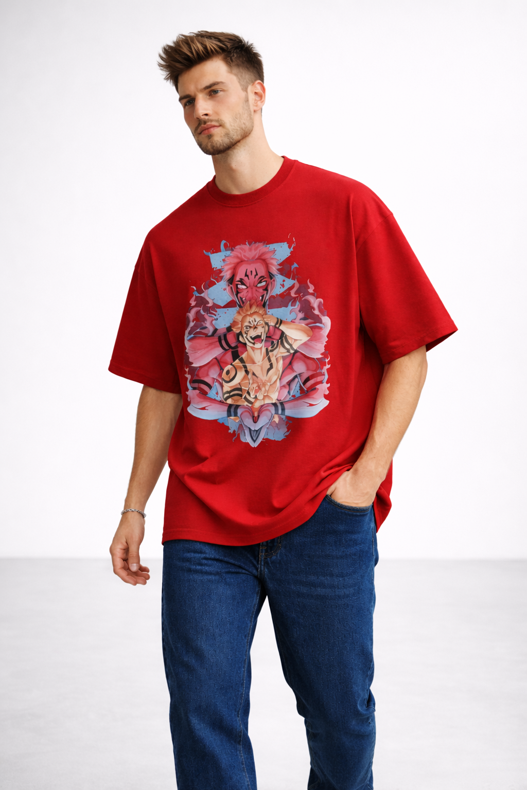 Cursed King Oversized Graphic Tee – Premium 260 GSM Terry Knit