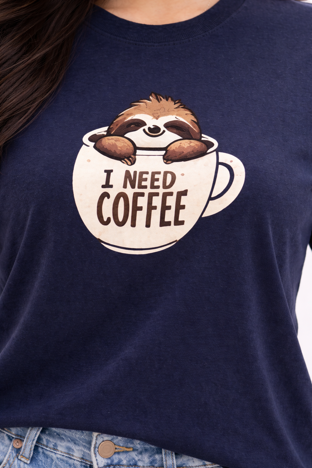 Coffee Sloth Oversized Classic T-Shirt