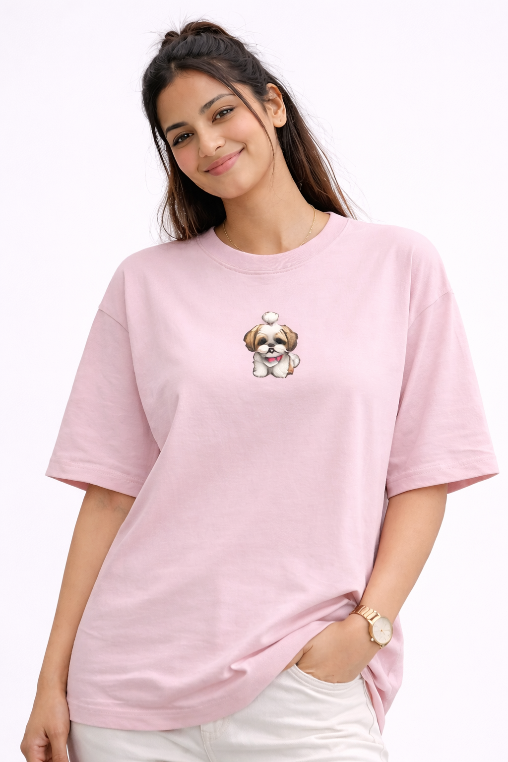 Intricate embroidered Shih Tzu puppy