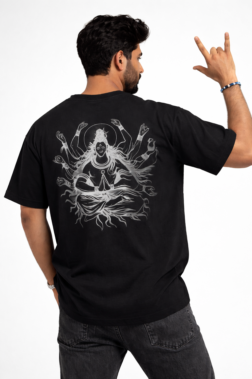 Black Oversized Cotton T-Shirt – 240 GSM Premium Heavyweight