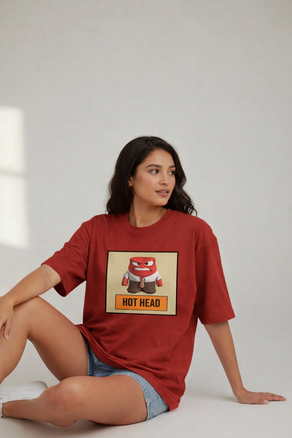 Hot Head Red Tee Oversized T-shirt