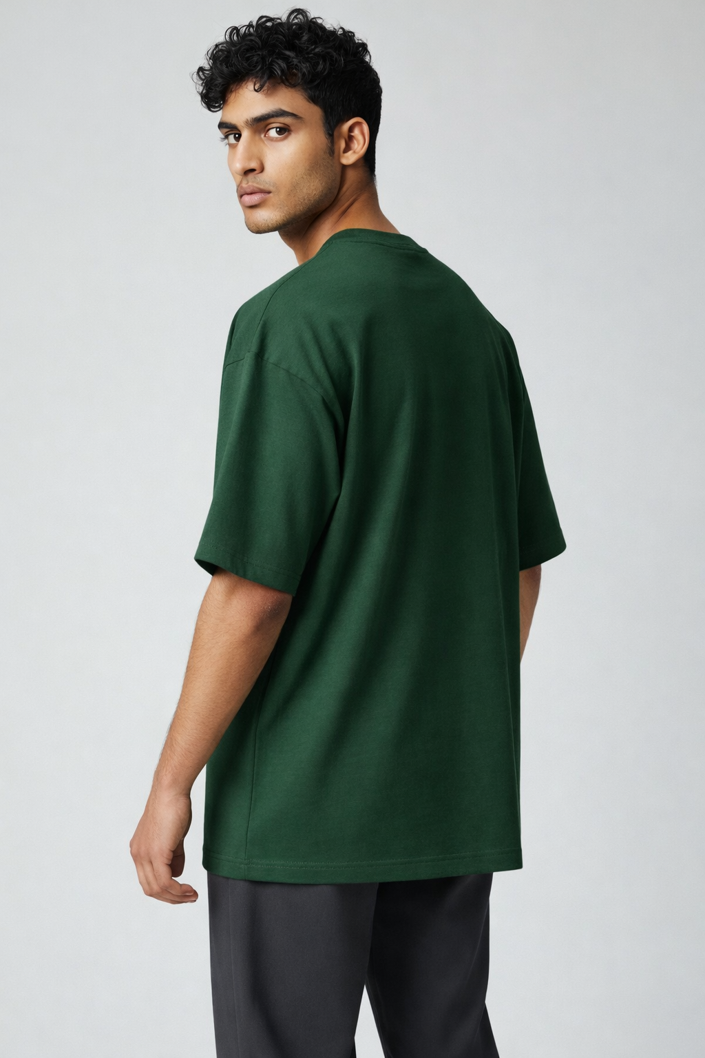 Bottle Green Unisex Oversized T-Shirt – Heavyweight Cotton