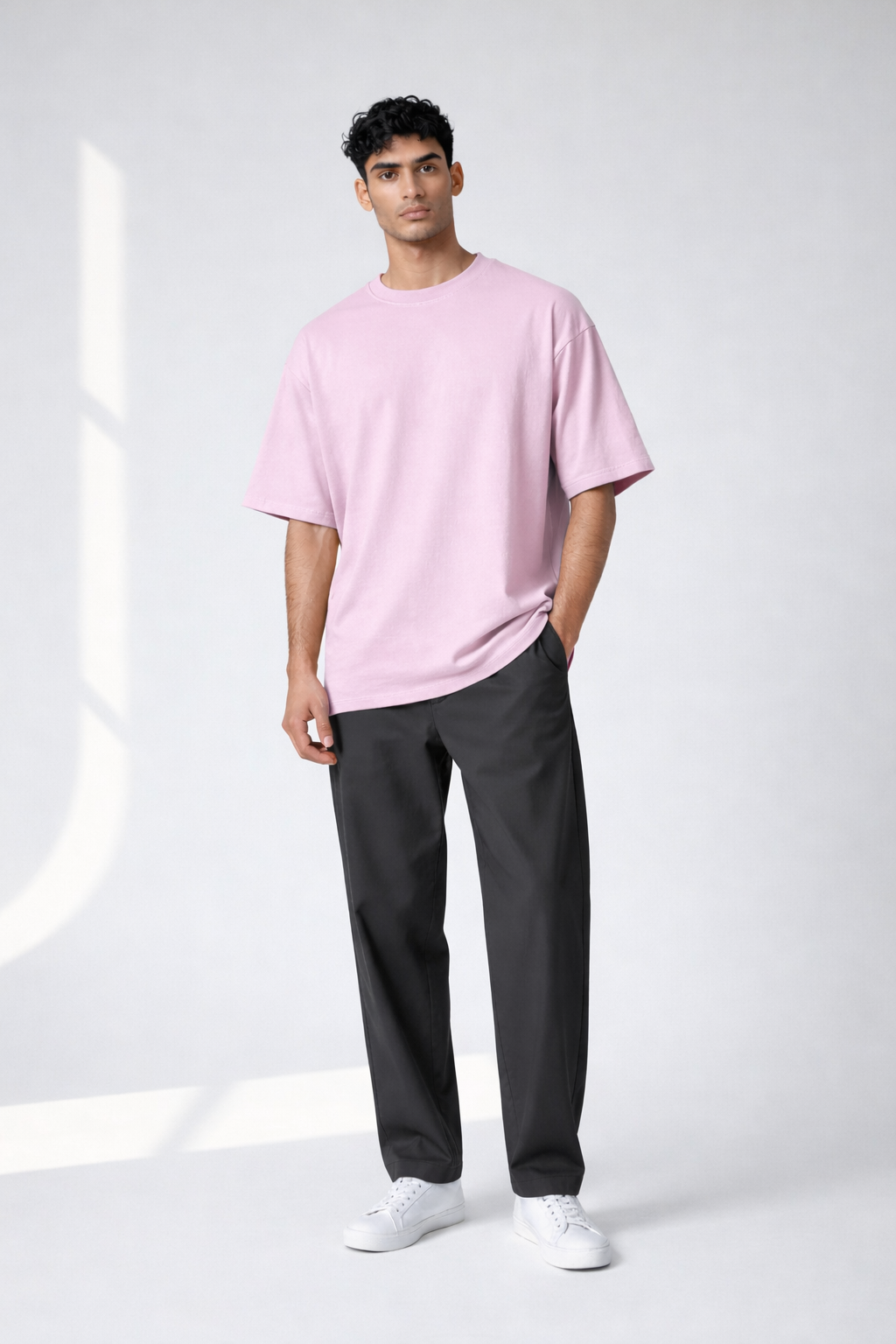 Light Pink Unisex Oversized T-Shirt – Heavyweight Cotton