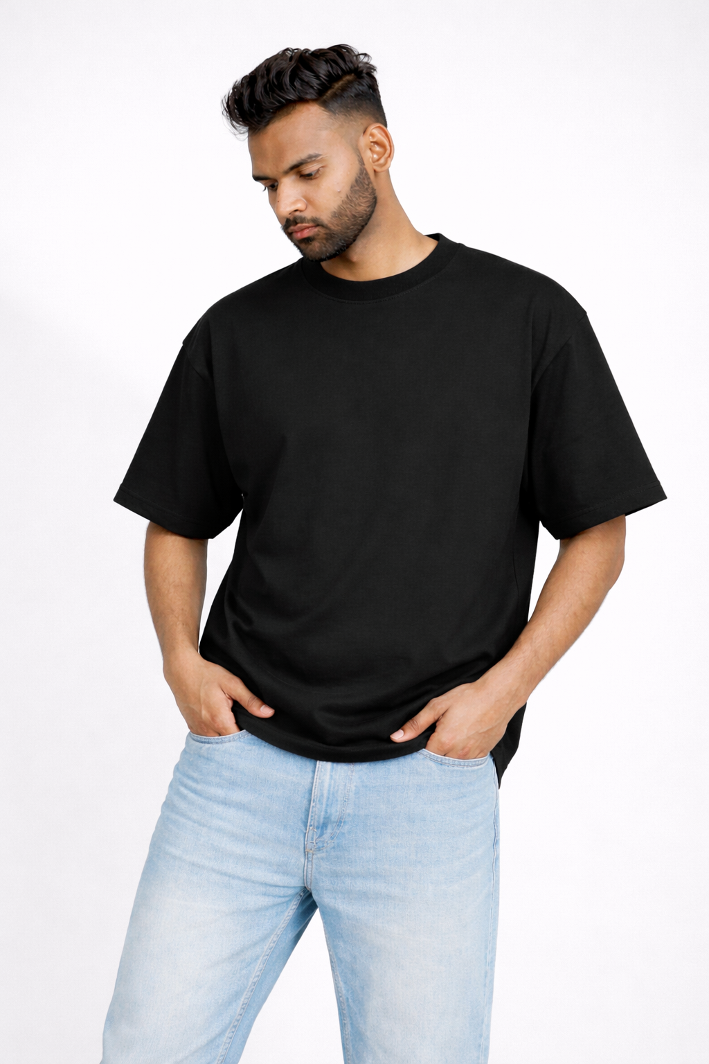 Black Unisex Oversized T-Shirt – Heavyweight Cotton