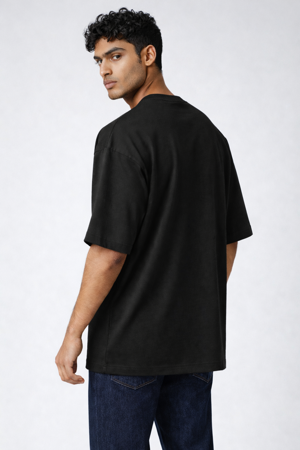 Black Unisex Oversized T-Shirt – Heavyweight Cotton