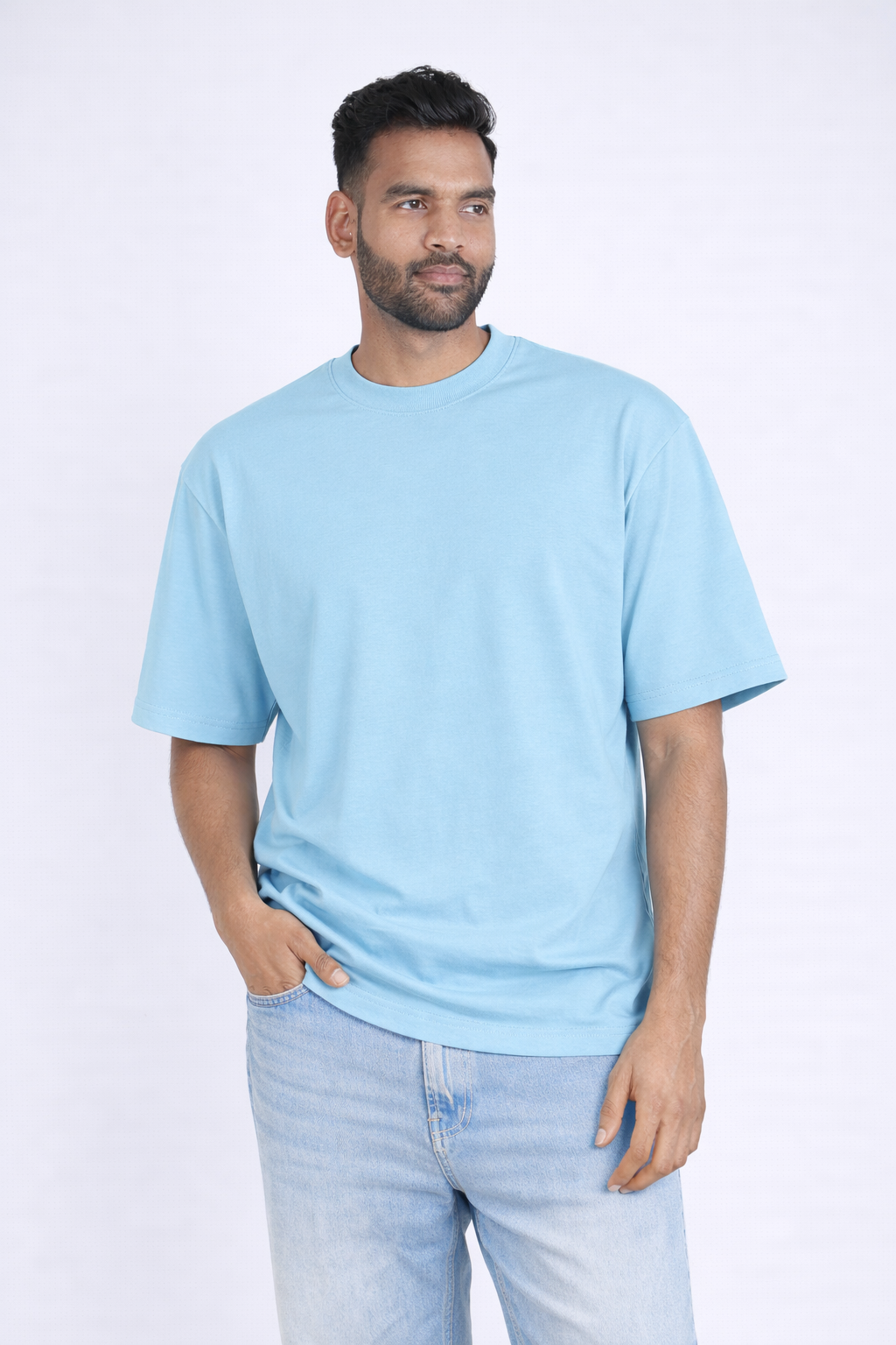 Baby blue Unisex Oversized T-Shirt – Heavyweight Cotton