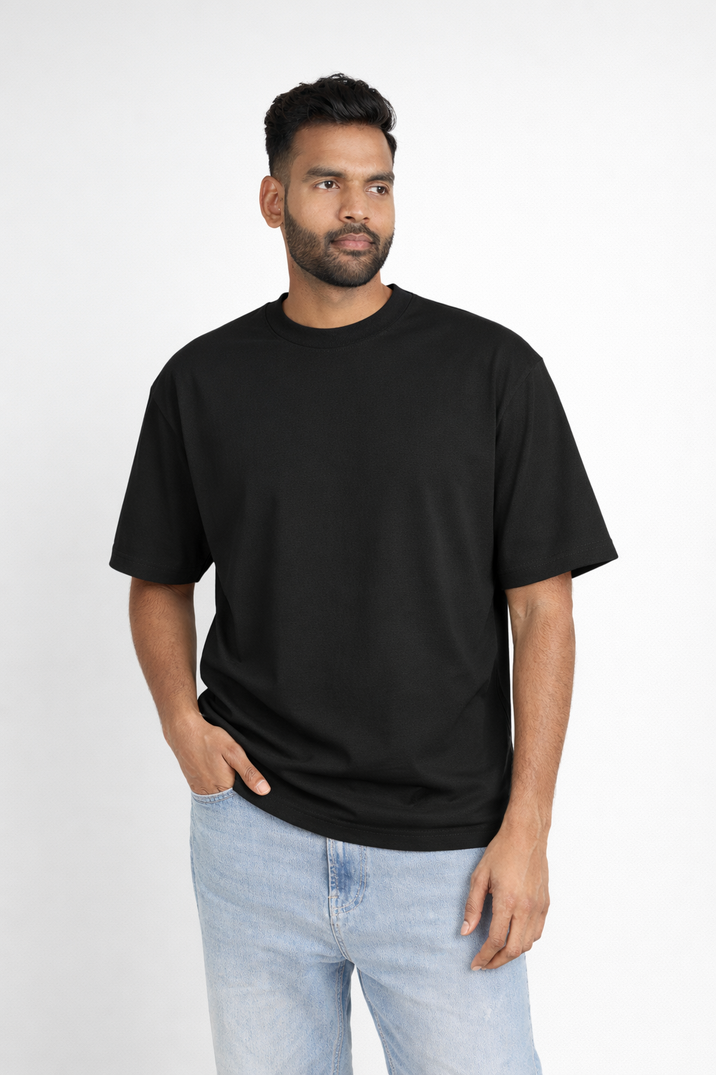 Black Unisex Oversized T-Shirt – Heavyweight Cotton
