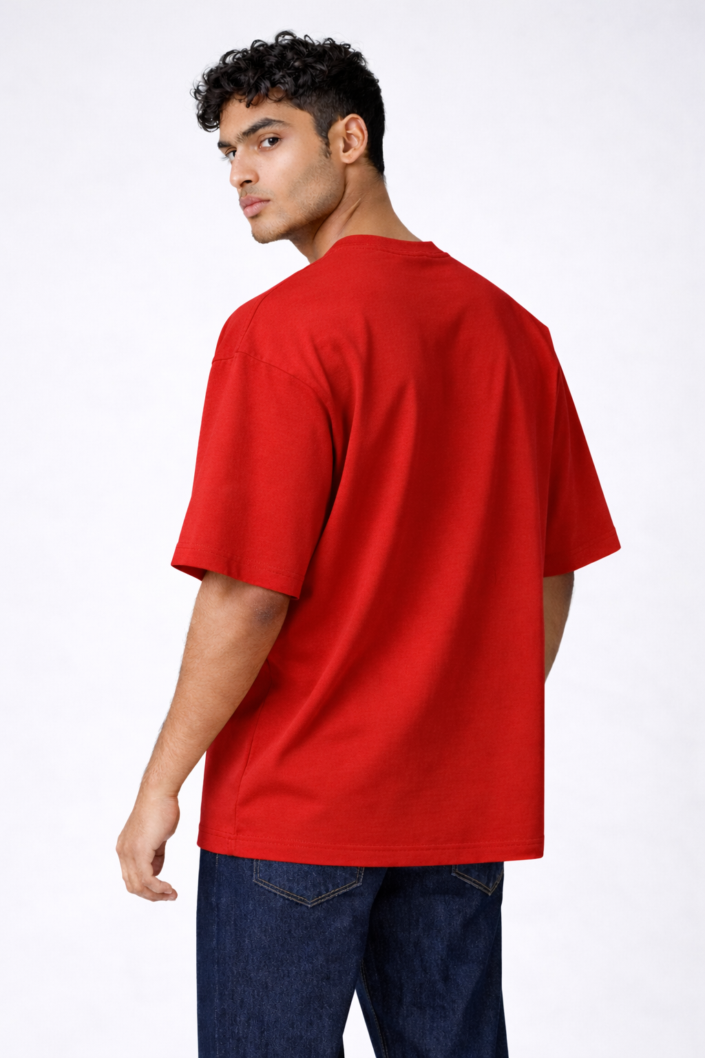 Red Unisex Oversized T-Shirt – Heavyweight Cotton