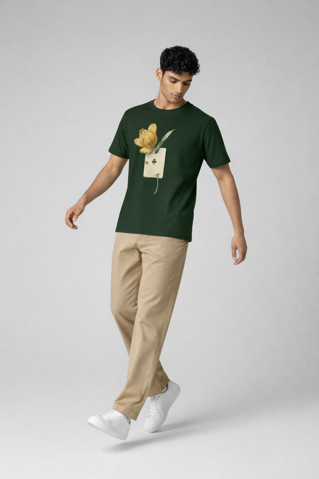 Forest Bloom – Artistic Club Card Graphic T-Shirt