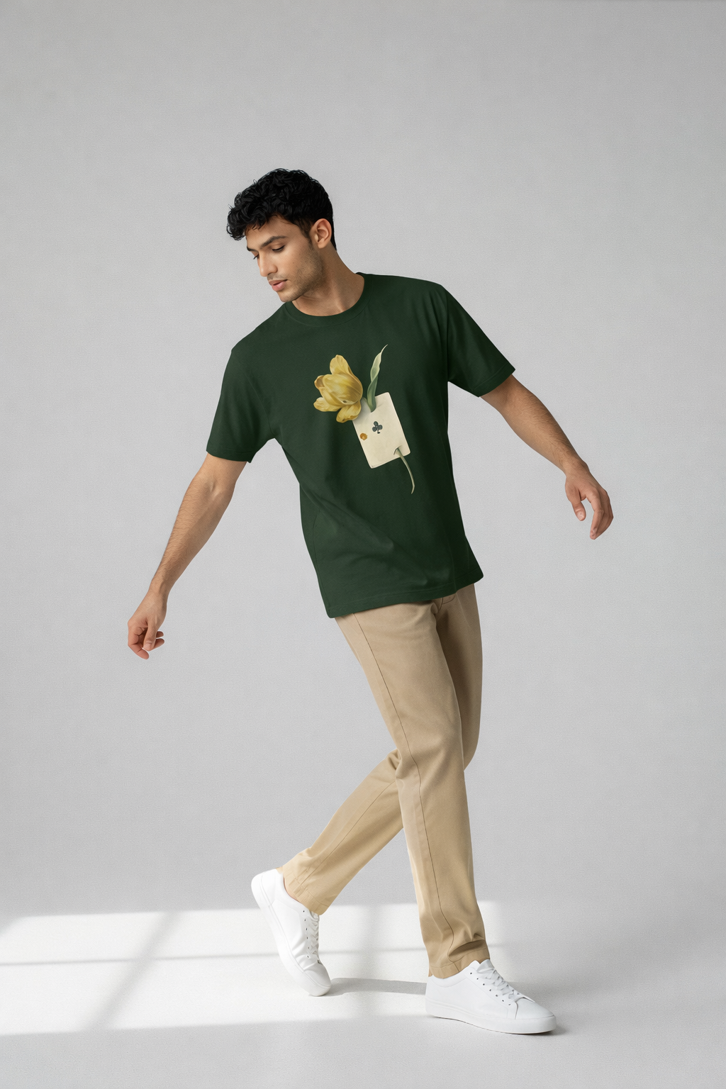 Forest Bloom – Artistic Club Card Graphic T-Shirt