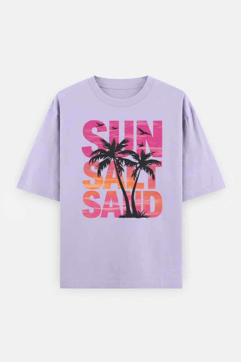 Sun Said Oversized T-Shirt – 240 GSM Cotton Summer Graphic Tee