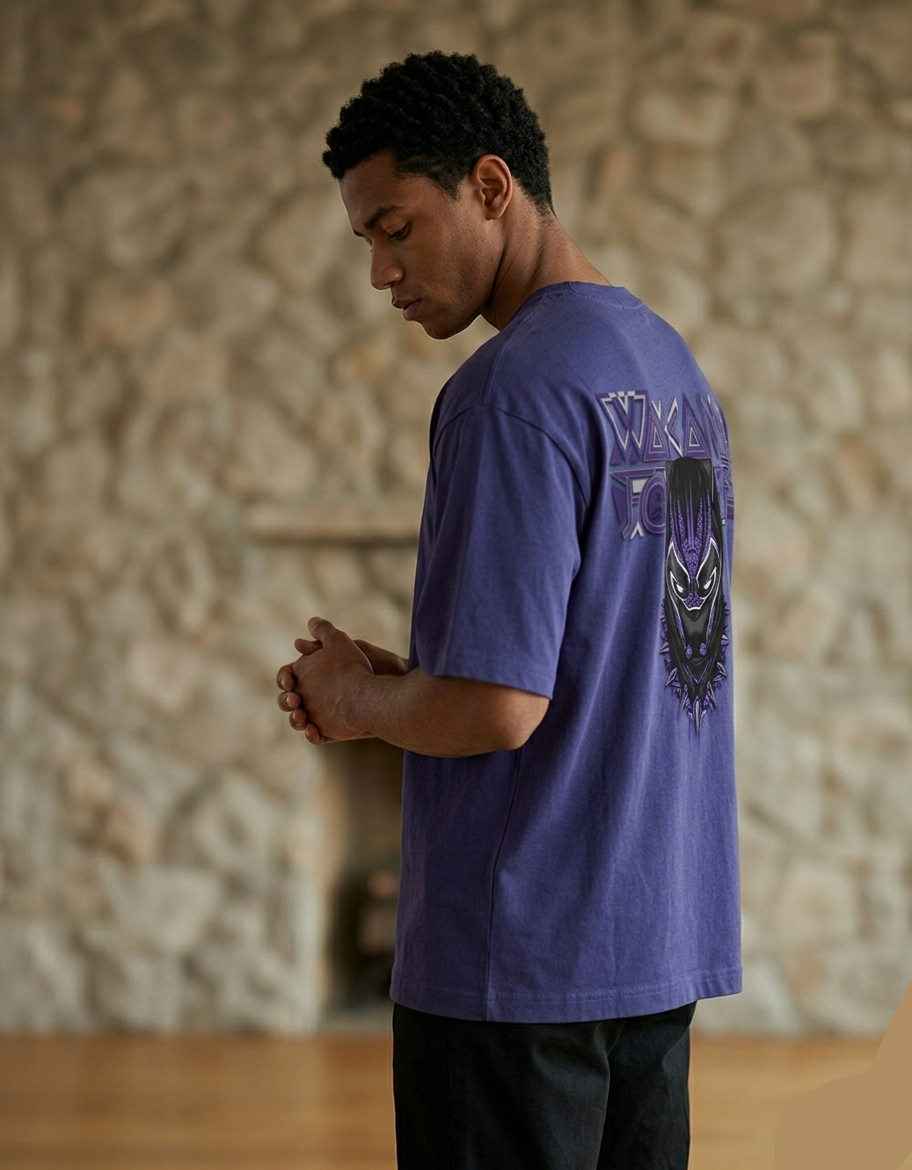 Wakanda Forever Graphic Oversized T-Shirt – 240 GSM Premium Cotton