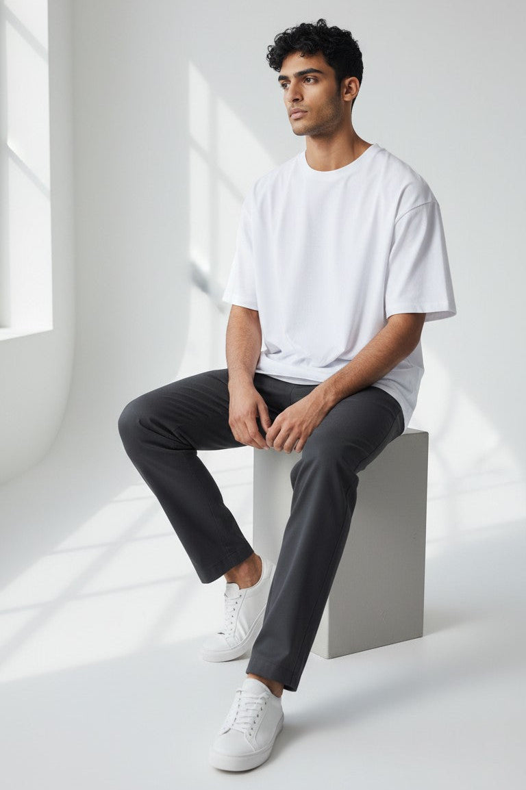 White Unisex Oversized T-Shirt – Heavyweight Cotton