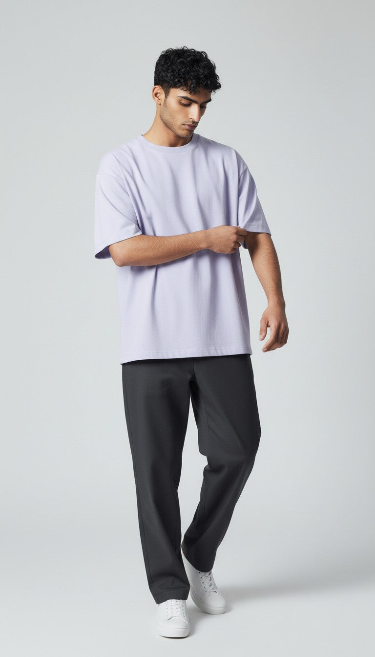 Lavender Unisex Oversized T-Shirt – Heavyweight Cotton