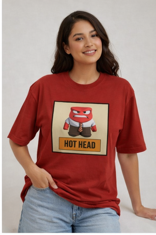 Hot Head Red Tee Oversized T-shirt