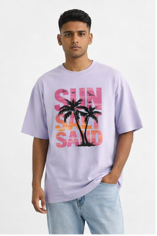 Sun Said Oversized T-Shirt – 240 GSM Cotton Summer Graphic Tee